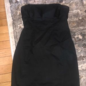 Black strapless dress